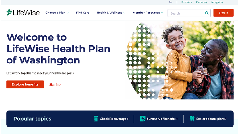 LifeWise Insurance of Washington website